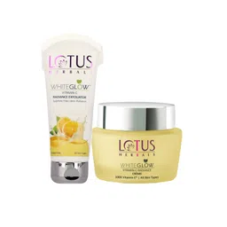 Lotus Herbals Set Of 2 WhiteGlow Vitamin C Radiance Cream 50 g & Radiance Exfoliater 100 g-picture-36