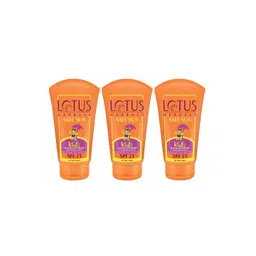 Lotus Herbals Set Of 3 Safe Sun Kids Sunscreen Cream With SPF 25 -100G Each-picture-24