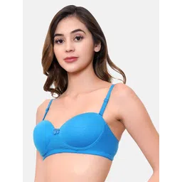 LOTUSLEAF Blue Bra Lightly Padded image 5