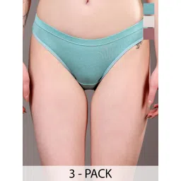 Louis Bayrad Pack Of 3Plus-Size High-Rise Knitted Hipster Briefs - LBN 1031-picture-35