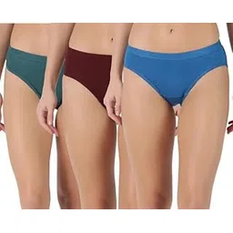 louis craft Women's High Waist Cotton Bikini Panties, Pack of 3 Multicolor-picture-54