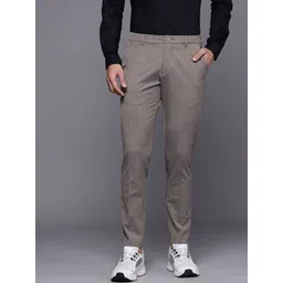 Louis Philippe Ath.Work Men Comfort Tapered Fit Smart Casual Chinos Trousers-picture-26
