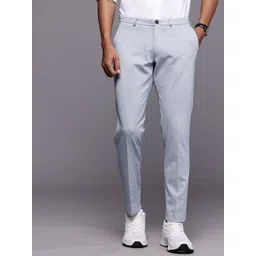Louis Philippe Ath.Work Men Comfy Tapered Fit Casual Trousers-picture-27