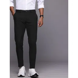 Louis Philippe Ath.Work Men Comfy Tapered Fit Smart Casual Trousers-picture-36