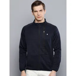 Louis Philippe Ath.Work Men Navy Blue Self Striped Sweatshirt-picture-21