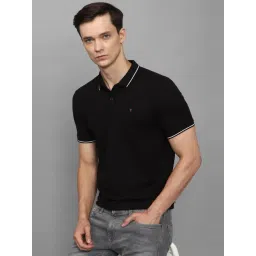 Louis Philippe Jeans Black Cotton Slim Fit Polo T-Shirt-picture-39