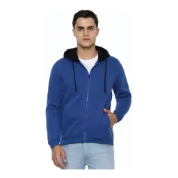 Louis Philippe Jeans Blue Cotton Regular Fit Hooded Sweatshirt-picture-37
