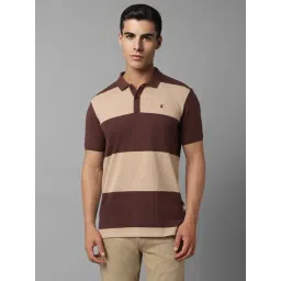 Louis Philippe Jeans Brown Cotton Slim Fit Printed Polo T-Shirt-picture-10
