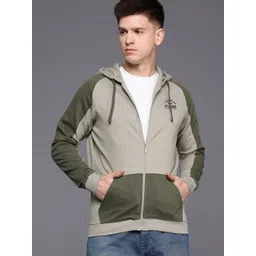 Louis Philippe Jeans Colourblocked Hooded Sweatshirt-picture-25