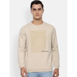 Louis Philippe Jeans Men Beige Printed Sweatshirt-picture-12