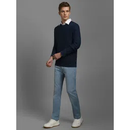 Louis Philippe Jeans Men Cable Knit Pure Cotton Pullover image 2