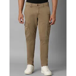 Louis Philippe Jeans Men Slim Fit Mid-Rise Cargos Trousers-picture-21