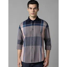 Louis Philippe Jeans Men Slim Fit Opaque Checked Casual Shirt-picture-34