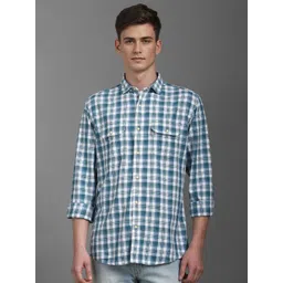 Louis Philippe Jeans Men Slim Fit Opaque Checked Casual Shirt-picture-39