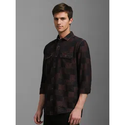 Louis Philippe Jeans Men Slim Fit Opaque Checked Casual Shirt image 5