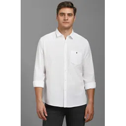 louis philippe jeans Men Slim Fit Solid Spread Collar Casual Shirt-picture-13