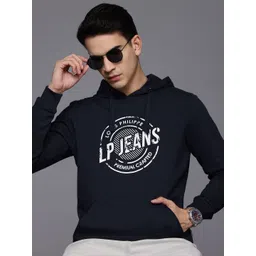 Louis Philippe Jeans Printed Hooded Sweatshirt-picture-41
