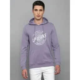 Louis Philippe Jeans Purple Cotton Regular Fit Printed Hooded SweatShirt-picture-34