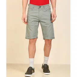 louis philippe jeans Solid Men Green Denim Shorts-picture-12