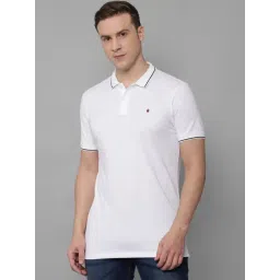 Louis Philippe Jeans White Cotton Slim Fit Polo T-Shirt-picture-11