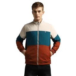 Louis Philippe Beige Cotton Regular Fit Colour Block Reversible Jacket-picture-18