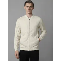 Louis Philippe Beige Cotton Regular Fit Printed Bomber Jacket-picture-18