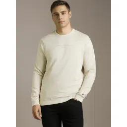 Louis Philippe Beige Cotton Regular Fit Printed Sweatshirt-picture-17
