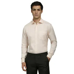 Louis Philippe Beige Cotton Regular Fit Shirt-picture-26
