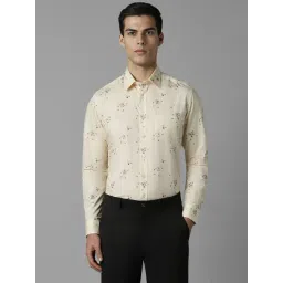 Louis Philippe Beige Cotton Slim Fit Printed Shirt-picture-14