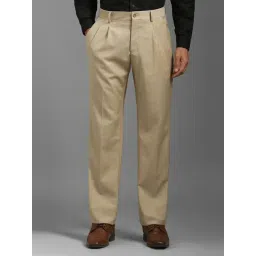 Louis Philippe Beige Regular Fit Trousers-picture-45