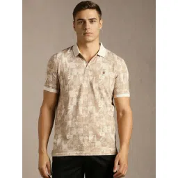 Louis Philippe Beige Slim Fit Printed T-Shirt-picture-19