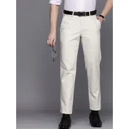 Louis Philippe Beige Slim Fit Trousers-picture-36