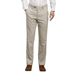 Louis Philippe Beige Slim Fit Trousers-picture-11