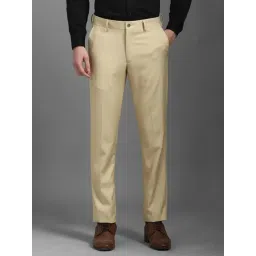 Louis Philippe Beige Slim Fit Trousers-picture-13