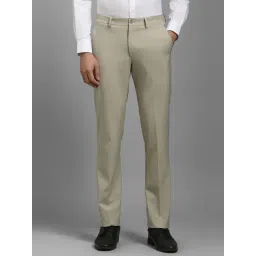 Louis Philippe Beige Slim Fit Trousers-picture-27