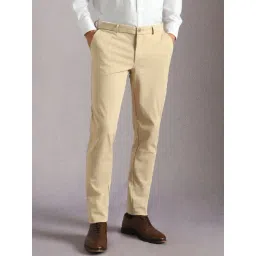 Louis Philippe Beige Slim Fit Trousers-picture-40