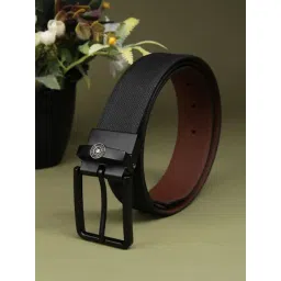 Louis Philippe Black & Brown Leather Reversible Belt-picture-47