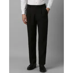 Louis Philippe Black Classic Fit Trousers-picture-12