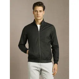 Louis Philippe Black Cotton Regular Fit Checks Jacket-picture-21