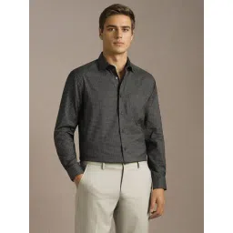 Louis Philippe Black Cotton Regular Fit Checks Shirt-picture-43