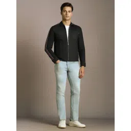 Louis Philippe Black Cotton Regular Fit Jacket image 5