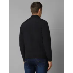 Louis Philippe Black Cotton Regular Fit Jacket image 2