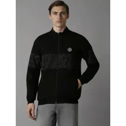 Louis Philippe Black Cotton Regular Fit Printed Sweatshirt-picture-40