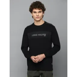Louis Philippe Black Cotton Regular Fit Printed SweatShirt-picture-20