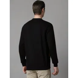 Louis Philippe Black Cotton Regular Fit Printed Sweatshirt image 2