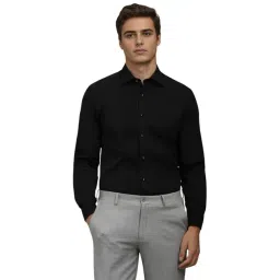 Louis Philippe Black Cotton Regular Fit Shirt-picture-17