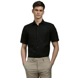 Louis Philippe Black Cotton Regular Fit Shirt-picture-31