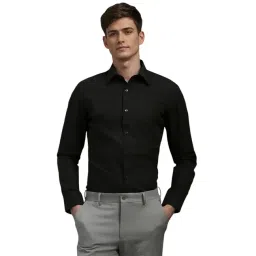 Louis Philippe Black Cotton Regular Fit Shirt-picture-30