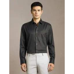 Louis Philippe Black Cotton Regular Fit Shirt-picture-18