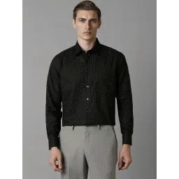 Louis Philippe Black Cotton Slim Fit Printed Shirt-picture-17
